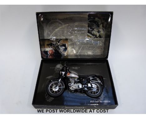 Minichamps 1:12 scale diecast model BSA Gold Star superbike DBD34, in original box. 