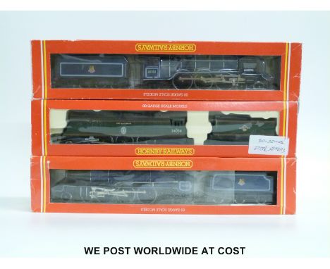 Three Hornby 00 gauge BR 4-6-2 locomotives Battle of Britain Class 'Lord Beaverbrook' R.310, Princess Class 'Princess Helena 