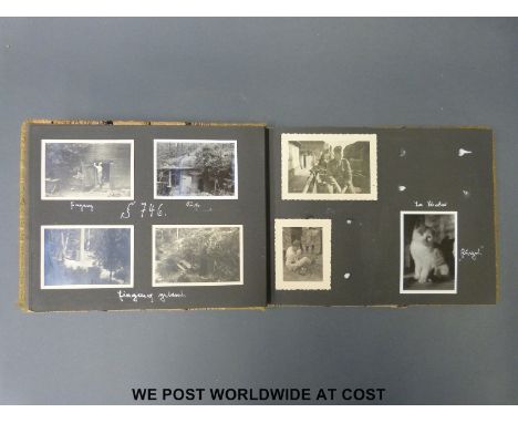 German Army WWII horse artillery photo album, with captions