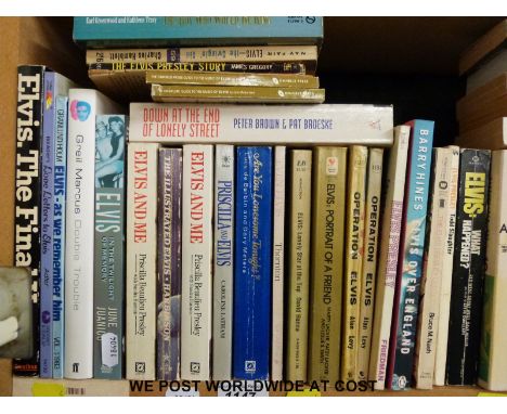 A collection of paperback Elvis related books to include 'The Boy Who Would Be King' etc.