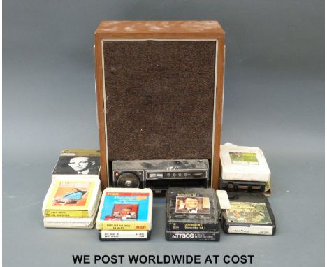 Carltone eight track player and speaker with tapes
