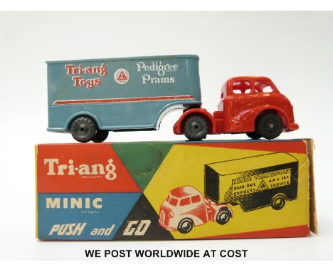 Tri-ang Minic Push and Go model Pantechnicon, in original box