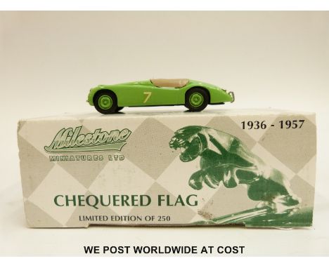 Milestone Miniatures Chequered Flag limited edition diecast model Jaguar XK120 Tourist Trophy Winner 1950, CF3, 28/250, in or