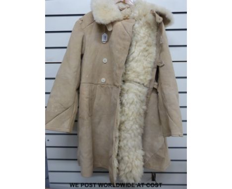 A mid to late 20th century Russian Army bekesha winter sheepskin coat 