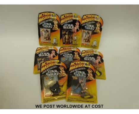 Eight Kenner Star Wars Action Masters interlocking figures, all in original boxes