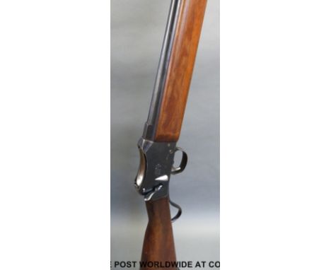 W W Greener Hong Kong Police Gun Mark III 12 bore Martini action shotgun marked HKP 672, with 25 inch barrel, serial number 1