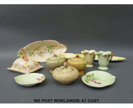 A collection of Carltonware ceramics including 'Beech' butter dish