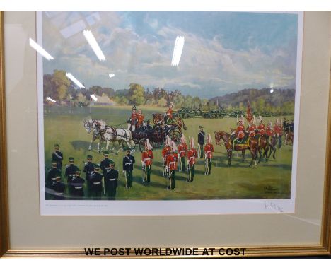 John King limited edition (83/300) print of the 5th Inniskillin Dragoon Guards, Tidworth 1985 (42 x 53cm)