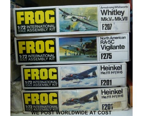 Four FROG 1:72 scale model aircraft kits, all in original boxes. 