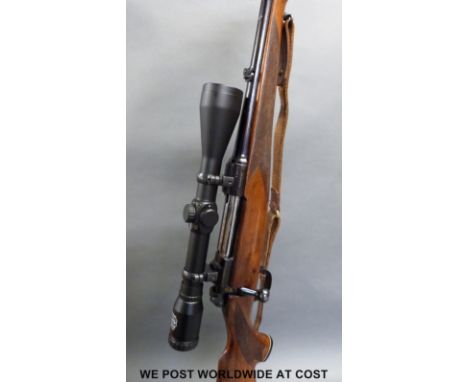 BSA Majestic .270 bolt action rifle with engraved and gilt inlaid bolt, semi pistol grip, 23inch barrel and Pecar Berlin Cham