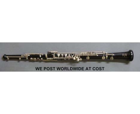 Rudall Carte and Co. Ltd London, "Romily" model A oboe, serial no. 477315, composite body, complete with case