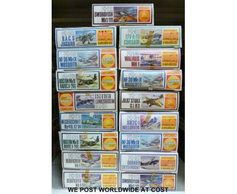 Seventeen Matchbox 1:72 scale model aircraft kits, all in original boxes