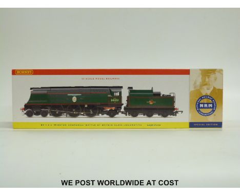 Hornby National Railway Museum special edition 00 gauge BR 4-6-2 West Country Class locomotive 'Winston Churchill' R.2385, in