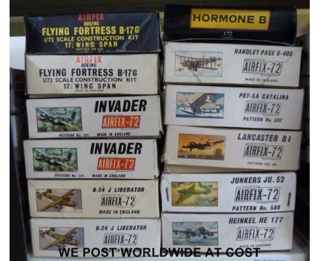 Twelve Airfix 1:72 scale model aircraft kits, all in original boxes