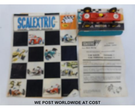 Tri-ang Scalextric model Porsche racing car with red body, in original box with leaflet. 