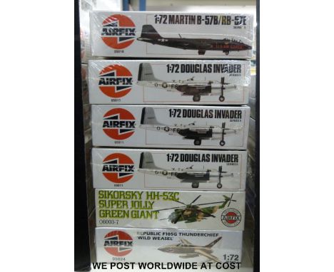 Six Airfix 1:72 scale model aircraft kits, all in original boxes, unopened and sealed