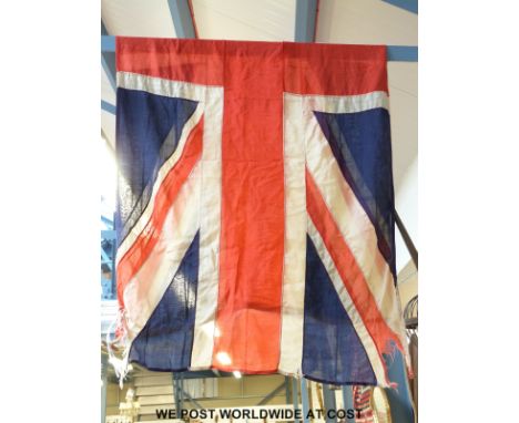 A vintage panel stitched Union Jack flag (100x260cm)