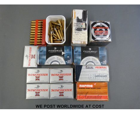 Eighty-nine 30-30 bullets together with forty-nine .270 bullets and twenty-three 12 gauge shotgun cartridges, most in origina