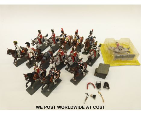 Fifteen Del Prado diecast model cavalry soldiers, one in original box. 