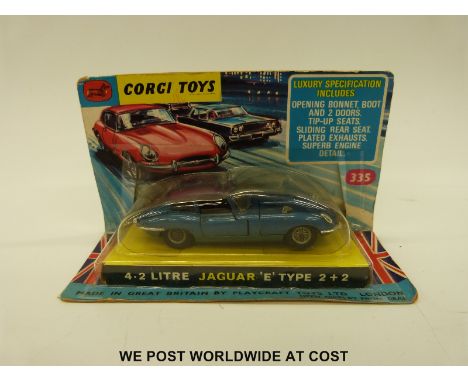 Corgi Toys diecast  model 4.2 litre Jaguar 'E' Type 2+2, 335, in original bubble pack