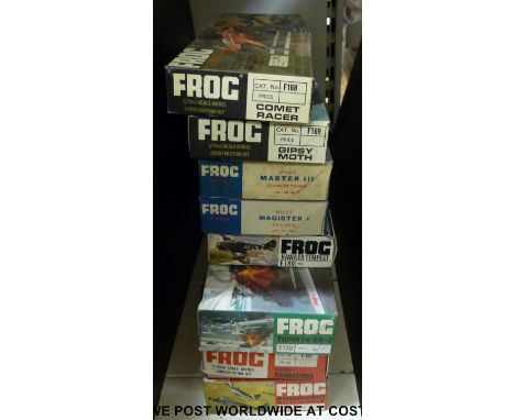 Sixteen FROG 1:72 scale model aircraft kits, all in original boxes. 