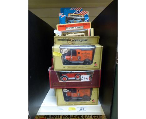 Thirty-three Matchbox Models of Yesteryear diecast model vehicles together with five Matchbox American Editions and seven Lle