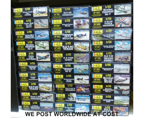 Thirty Heller 1:72 scale model aircraft kits, all in original boxes.