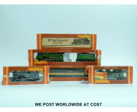 Five Hornby 00 gauge locomotives BR CO-CO diesel 'S.S.Great Britain', SR 4-4-0 'Tonbridge', SR 0-4-4T Class M7 tank '249' R.1