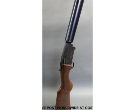 Italian .410 sound moderated shotgun with ornate engraving and folding 28.5 inch barrel, overall length 113cm, serial number 