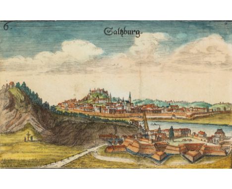 17. Jh.  Kupferstich, altkol. In der Pl. bet. 12,5 x 18 cm. Pass. R.