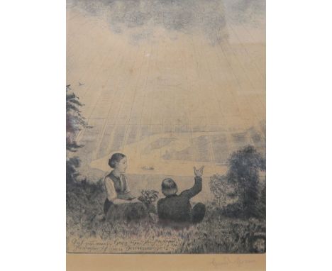 1839 Bernau - 1924 Karlsruhe. Radierung. Sommerzeit II. U.r. mit Bleistift sign. In der Pl.  'Geh aus mein Herz und suche Fre
