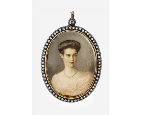 1857 Nykobing Falster/Dänemark - 1908 Berlin. Chefminiaturist der Manufaktur Carl Peter Fabergé in Sankt Petersburg. Tempera/