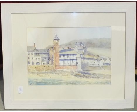 M K Godolphin, 'Kingsand Beach', watercolour and pen, 22 x 30cm, a similar view and another, 'Cawsand Beach', (3).