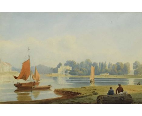 Samuel Jackson (Bristol School 1794-1869) Clift House on the Avon, Near Cumberland Basin, Bristol, watercolour, 15 x 23.5 cm,