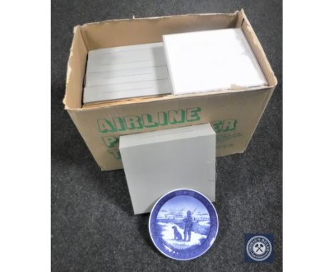 A box containing thirteen boxed Royal Copenhagen Plates of the Year