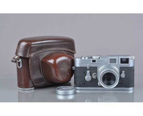 A Leitz Wetzlar Leica M3 Camera,  serial no 992219, 1960, single stroke, shutter fast on slow speeds, self-timer working, ran