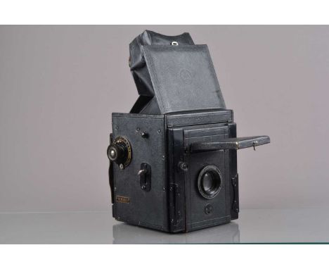 A Thornton-Pickard Special Ruby Reflex Camera, shutter not always cocking, timing dial jammed, creasing to shutter curtain, n