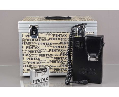 Pentax Accessories, a Pentax LX SG-20 with cross lines focusing screen,  in box marked SC-21, LX manual, TR power pack, untes