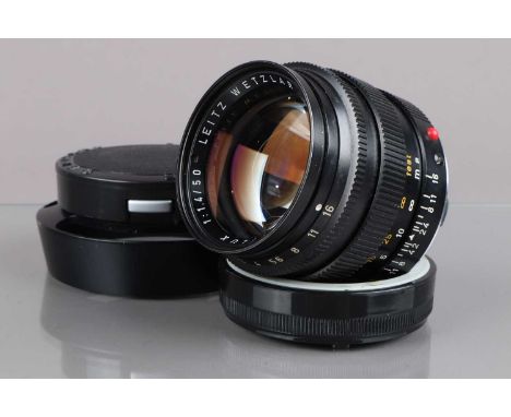 A Leitz Wetzlar 50mm f/1.4 Summilux M Lens, serial no 2346644, 1969, second version, barrel G, light wear, elements G-VG, lig