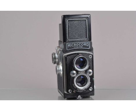 A MPP Microcord II TLR Camera, serial no 9298, shutter sluggish on 1 and 1½ second, body G, some light paint wear, with Ross 