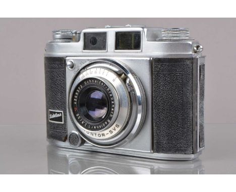 A Balda Baldina Rangefinder Camera, serial no 025462, shutter sluggish at slow speeds, rangefinder working, body G, some oxid