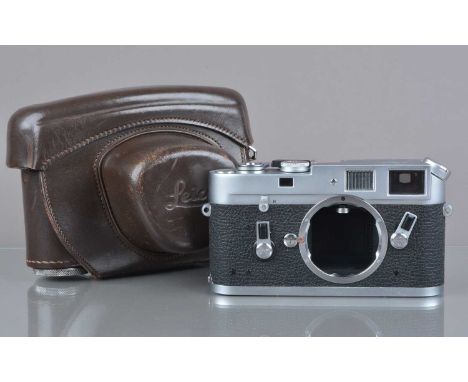 A Leitz Wetzlar Leica M4 Camera Body, chrome, serial no 1269907, 1970-71, shutter working, sometimes inconsistent on 1 second