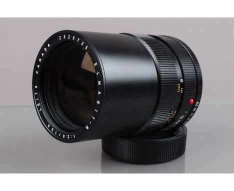 A Leitz Canada 135mm f/2.8 Elmarit-R Lens,  serial no 2529726, 1972, 2 cam, barrel G,  light wear, elements G-VG, with VII fi
