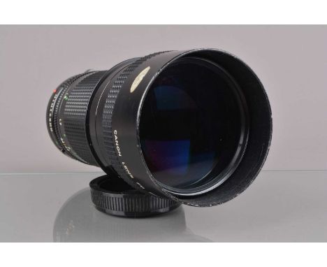 A Canon FD 200mm f/2.8 Lens, serial no 29319, barrel G, some paint wear to hood, light marks, elements G-VG, with unbranded f