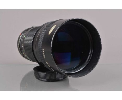 A Canon FD 200mm f/2.8 Lens, serial no 29319, barrel G, some paint wear to hood, light marks, elements G-VG, with unbranded f