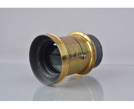 A Ross Rapid Symmetrical 8½ x6 ½'' f/64 Whole-Plate Lens  serial no 4682, barrel G, some scratches, elements G-VGSome light d