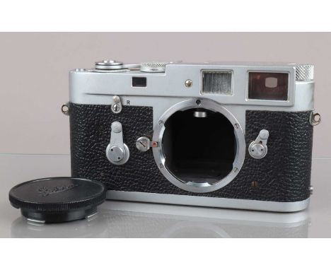 A Leitz Wetzlar M2 Camera Body, serial no 1131865, 1965 , shutter fast on slow speeds, self-timer working, body G, some wear 