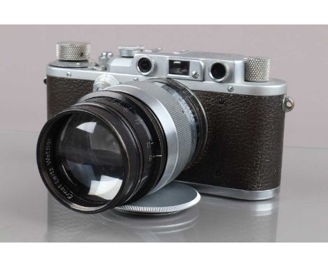 A Leitz Wetzlar Leica IIIa Rangefinder Camera, serial no 245411, 1937/38. shutter working, rangefinder working, body G, light