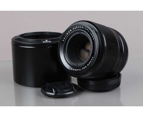 A Fujinon Super EBC 60mm f/2.4 Aspherical Lens, X Pro mount, serial no 23A06475, auto focus working, barrel VG, elements VG, 