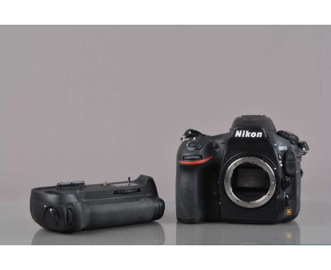 A Nikon D810 DSLR Camera Body, serial no 6016515, powers up, shutter working, flash working, appears to function as should, b